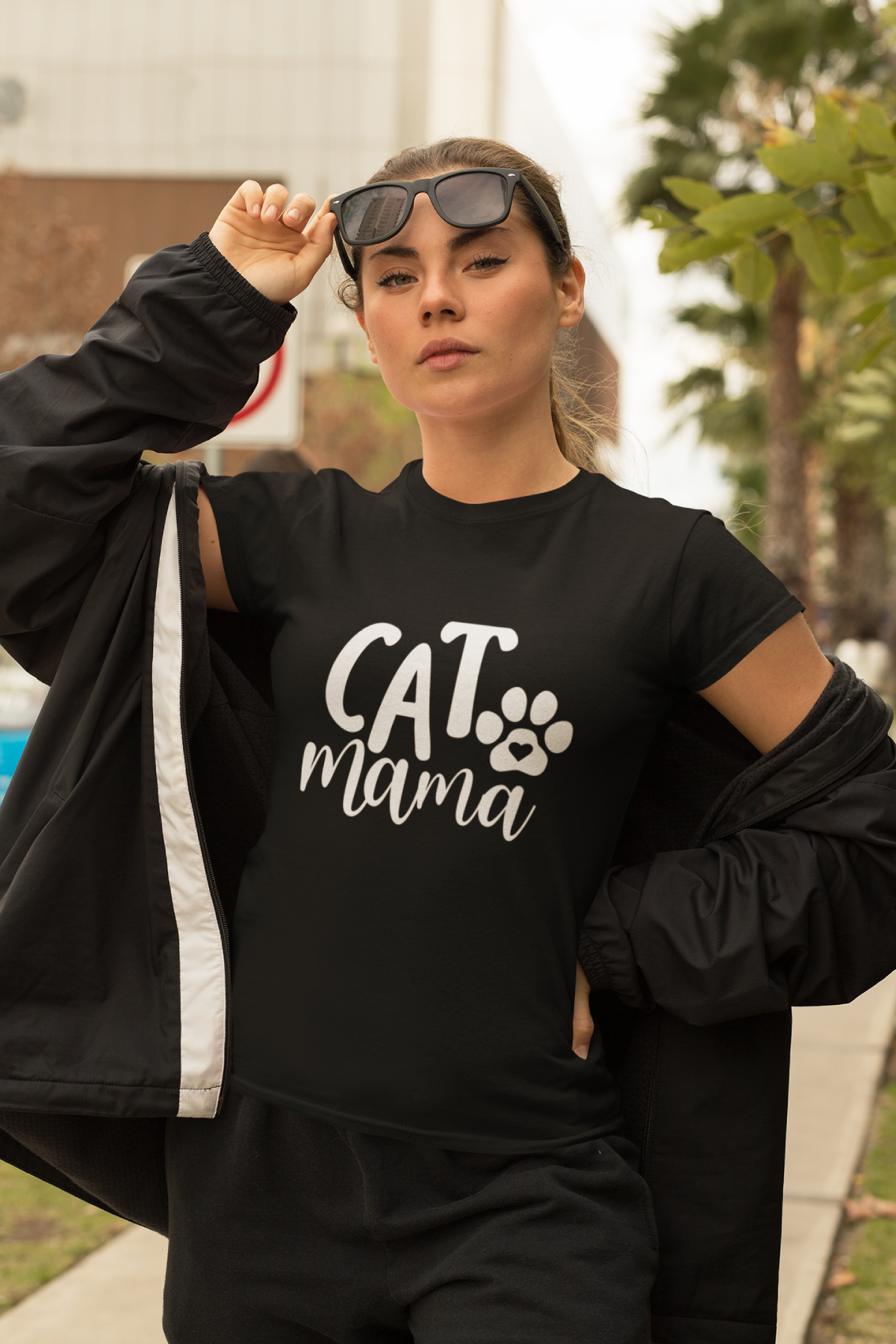 Sport T-Shirt Women Cat